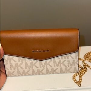 Michael Kors 3 in One Crossbody with Gold Chain